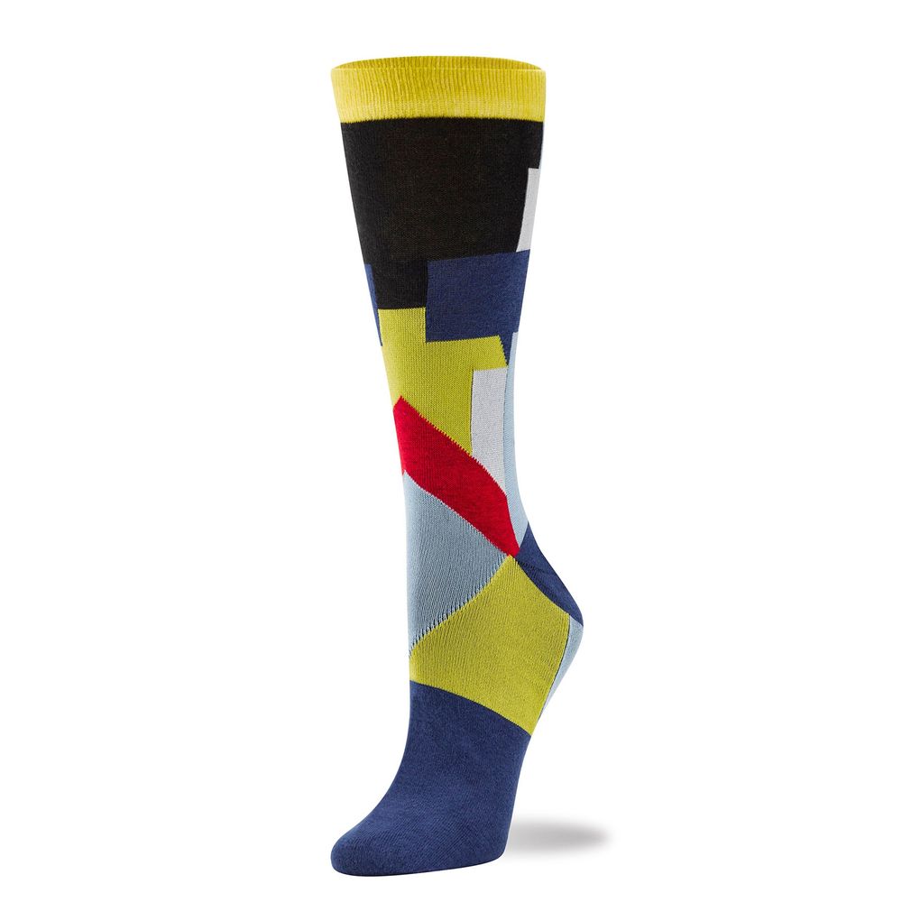 HUE X Marrisa Wilson Block Crew Sock